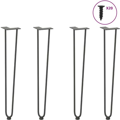 VidaXL noge za mizo za lase 4 kosi antracit 72 cm trdno jeklo Slike