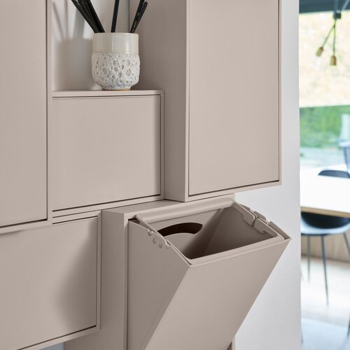 ReCollector Svijetlo siva kanta za smeće za odvojeni otpad/zidna od reciklirane plastike Recycling Box &amp;ndash; Slike