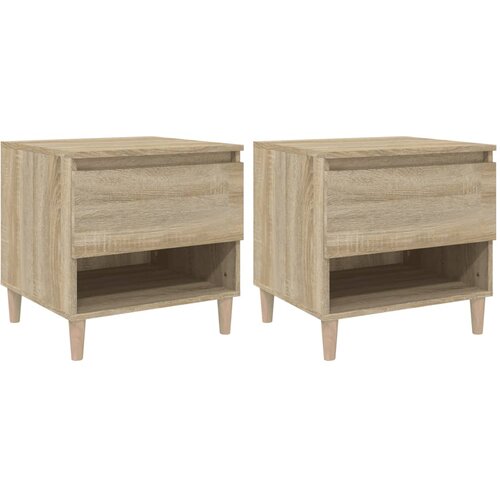 Maison Chic Dvo delni komplet Nočne omarice - Nočne mize sonoma hrast 50x46x50 cm inženirski les, (21689434) Cene