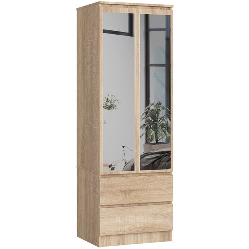 AKORD OMARA ZVEZDA S60 2D 2SZ PK OAK SONOMA + OGLEDALO, (21713825) Slike