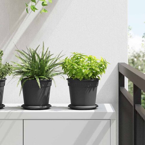  Saksije za biljke 24 pcs Crna Ø 17 x 14 cm Plastika Cene