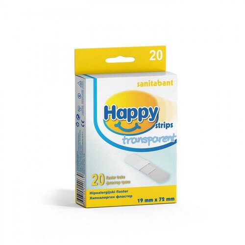 SANITABANT Happy strips flaster transparentni 20 komada Slike