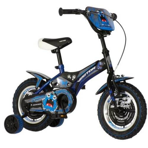  Bicikl Visitor 12" Bluester V-Brake kontra 95-115cm- Crno plavi (1120025) Cene