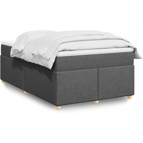  Krevet box spring s madracem tamnosivi 120 x 190 cm tkanina Cijene