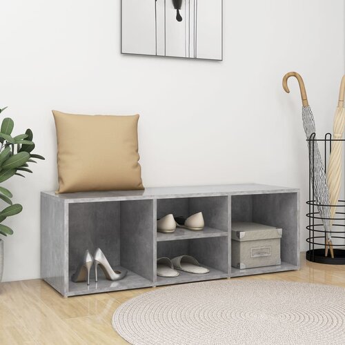 vidaXL Klop za shranjevanje čevljev siva 105x35x35 cm iverna plošča Cene