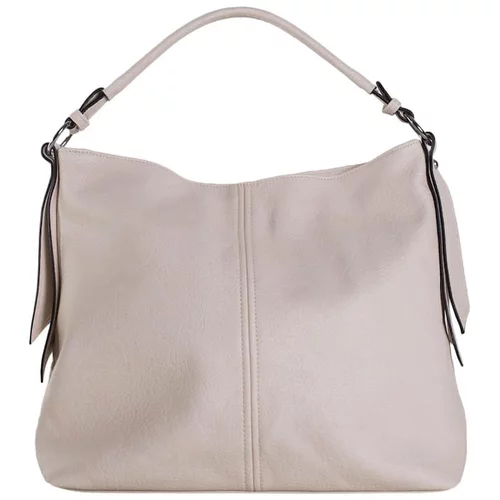 Fashion Hunters Light beige shoulder bag with an adjustable strap