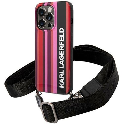  maska karl lagerfeld iphone 14 pro color stripes strap pink Cijene