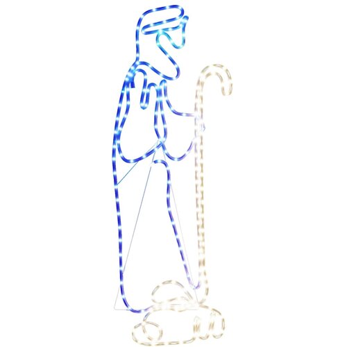 VidaXL Božićna figura pastira i janjeta sa 168 LED žarulja 102,5x35 cm Slike