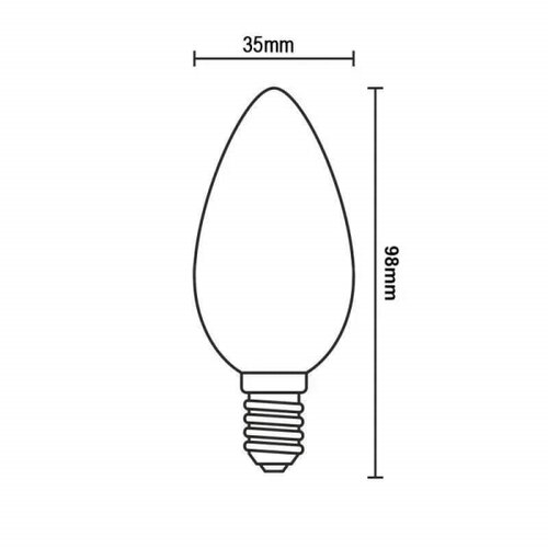  led sijalica filament slim vintage C35 E14/4,5W/230V 1800K Slike