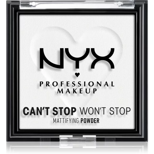 NYX Professional Makeup Can't Stop Won't Stop Mattifying Powder puder v prahu 6 g odtenek 11 Bright Translucent