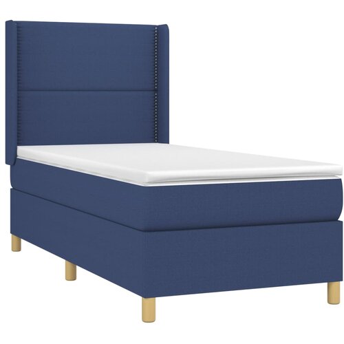  box spring s madracem LED plavi 90x190 cm od tkanine Slike