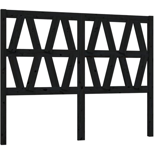 Maison Chic posteljno vzglavje - vzglavna omarica - nočna omarica črno 126x4x100 cm trdna borovina, (21705700) Cene
