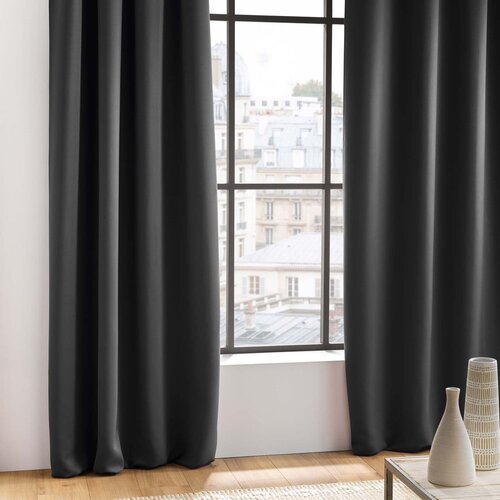 Douceur d int&amp;eacute;rieur Črna zavesa zatemnitvena 135x280 cm Occult &amp;ndash; Slike