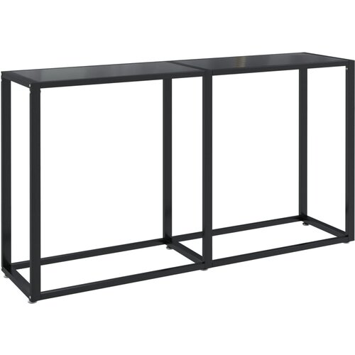 Maison Chic konzolna miza - miza ob steni črna 140x35x75,5 cm kaljeno steklo, (21786334) Cene