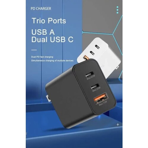 Eima EM01 65W 2xPD 25W/65W 1xUSB+Type C na Type C crni Kućni punjač Cene