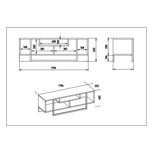 Hanah home TV komoda Asal 875ZNA3045 Slike
