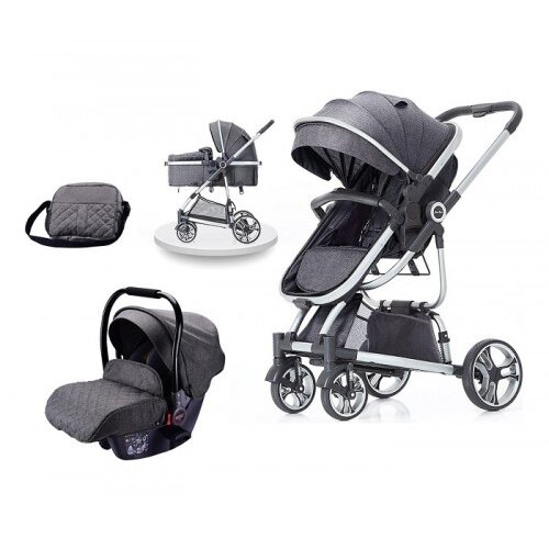Kolica za bebe 618 bbo tiffany set - grey Slike