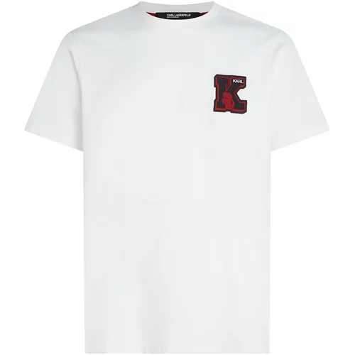 Karl Lagerfeld Majica tamno crvena / crna / bijela