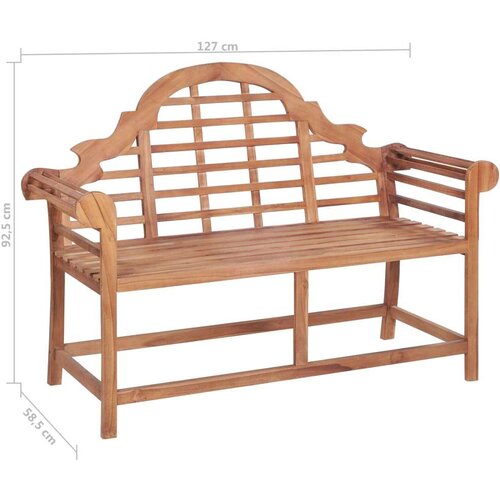 VidaXL Vrtna klupa 127 x 58 5 x 92 5 cm od masivne tikovine Slike