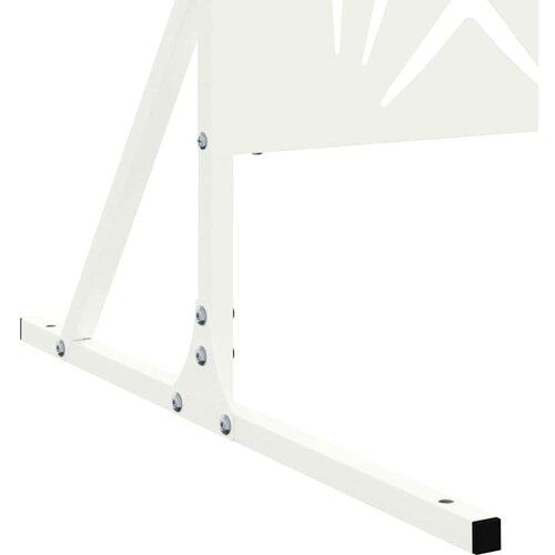  Zaslon za privatnost 100 x 50 x 180 cm Čelik Bijela Slike