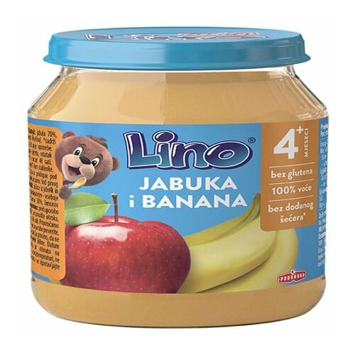 Lino voćna kašica jabuka i banana 190g Slike