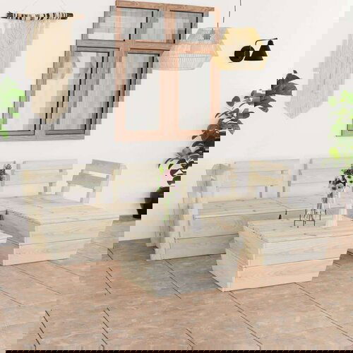  5-dijelna vrtna garnitura od paleta od impregnirane smrekovine Cijene