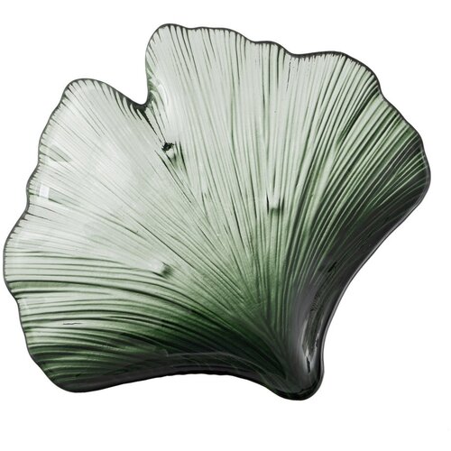 Ixia Steklen dekorativni pladenj 16x17 cm Gingko – Cene