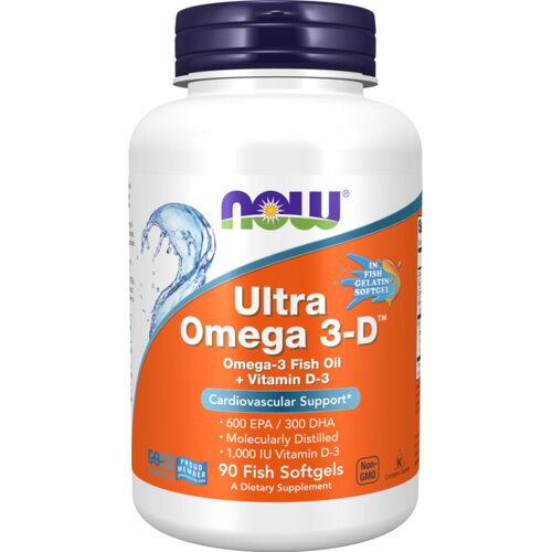 Now Foods Omega 3 Ultra s vitaminom D3 NOW, 1000 mg (90 mekih kapsula) Cene