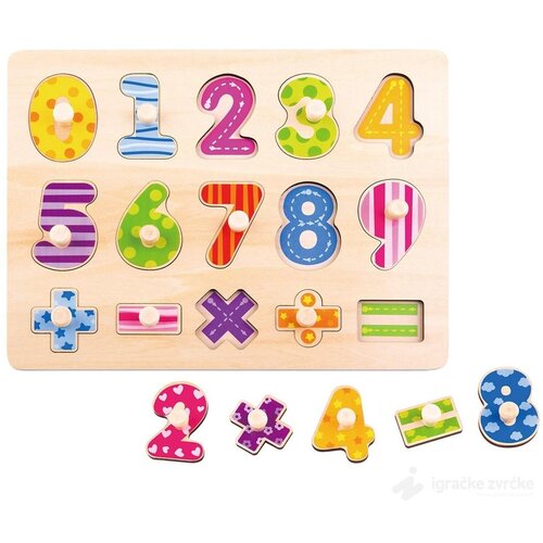Tooky Toy Drvene puzzle uklapalice BROJEVI Cene
