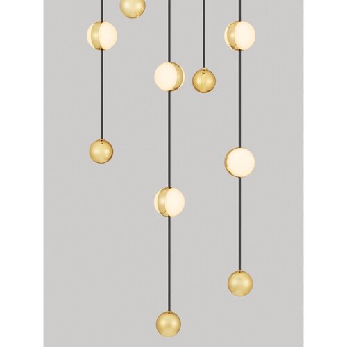 Nova Luce Mat črna aluminijasta LED zatemnitvena viseča svetilka s senčilom iz akrilnega stekla &amp;oslash; 38 cm Alcinoe &amp;ndash; Slike