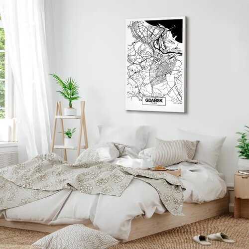  Slika - City Plan: Gdansk (1 Part) Vertical 60x90 Akustična Slike
