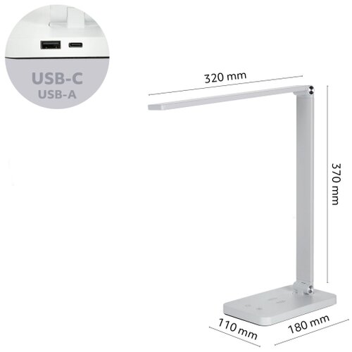 Brilagi LED dodirna prigu&amp;scaron;iva stona lampa sa bežičnim QI punjenjem LED/7W/5V 3000/4000/6000K bela Slike