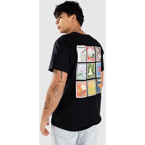 Monet Skateboards Floral Stamps T-shirt black Slike