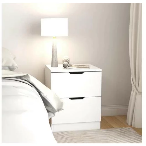  Nočna omarica bela 40x40x50 cm iverna plošča