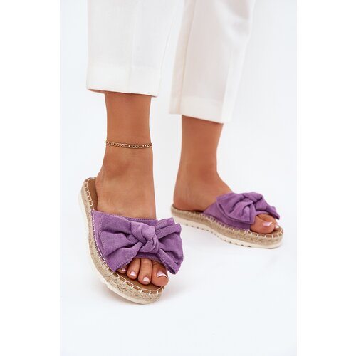 Boto Womens Platform Sandals With Weaving And Bow Purple Alpireda Cene