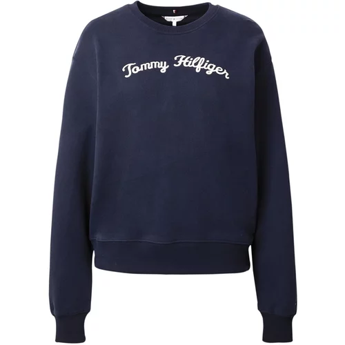 Tommy Hilfiger Sweater majica svijetlobež / morsko plava