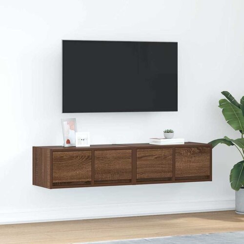 vidaXL TV omarica 2 kosi rjavi hrast 60x31x25,5 cm inženirski les Cene