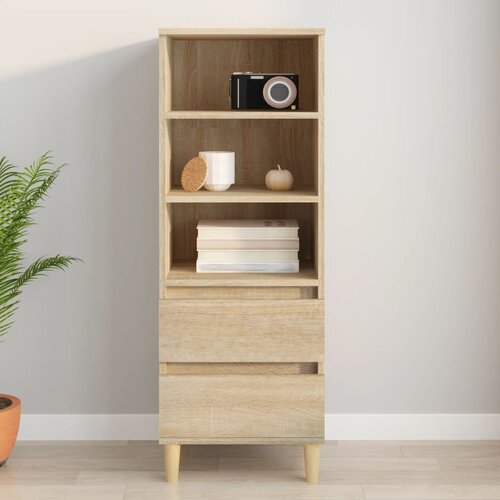  Visoka komoda hrasta sonome 40x36x110 cm od konstruiranog drva Slike