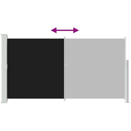  Uvlačiva bočna tenda za terasu 170 x 300 cm crna Slike