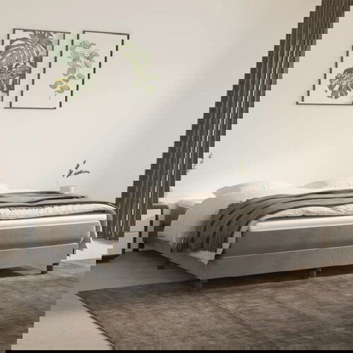 The Living Store Posteljni okvir svetlo siv 180x200 cm žamet - Box Spring Posteljni Okvir, (21488380) Slike