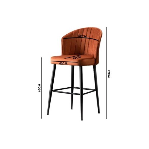 Hanah home Set od 2 barske stolice bronzano-crne boje Slike