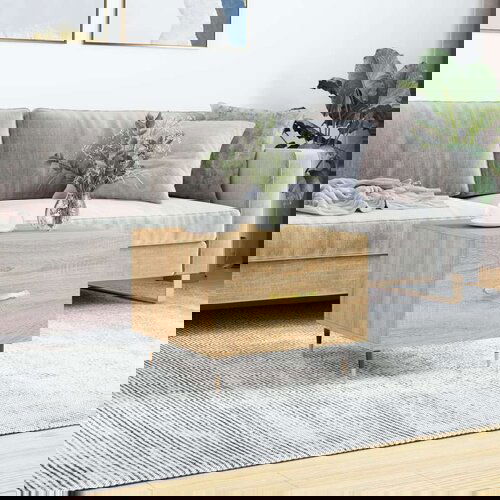  Stolić za kavu boja hrasta 50 x 50 x 40 cm konstruirano drvo Cijene