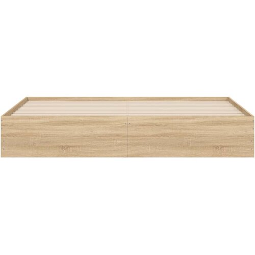  Okvir za krevet s ladicama boja hrasta 180x200 cm Smeđa 180 x 200 cm Slike
