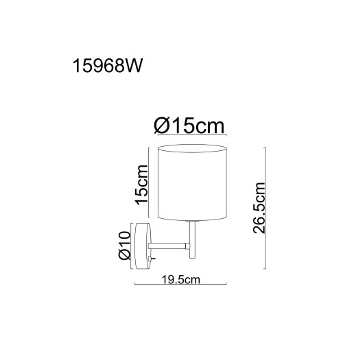 Globo 15968W - zidna svetiljka deleon 1xE14/40W/230V Slike
