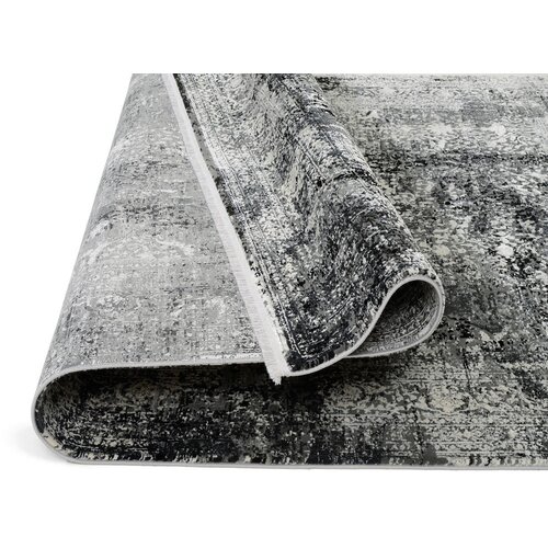 Dieter Knoll TKANA PREPROGA Avignon 160/230 cm tkano temno siva Slike