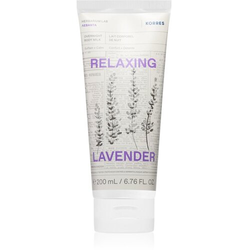 Korres Relaxing Lavender relaksacijsko mleko za telo za noč 200 ml Slike