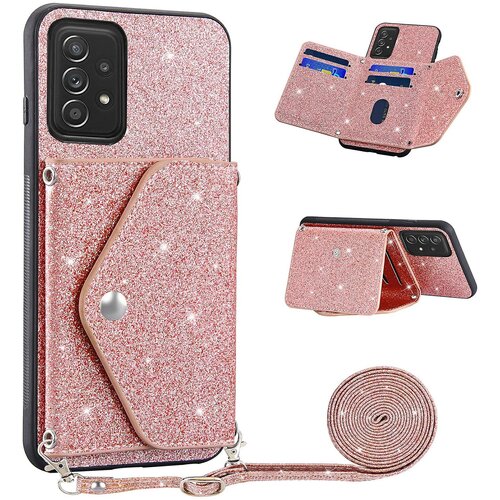 INORCO Za Samsung Galaxy A13 5G/M13 5G/A04s 4G etui za telefon z držalom za kartice, stojalo za mobilni telefon iz PU usnja+TPU, (22033526) Slike