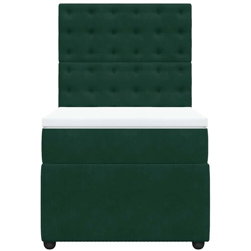 Box spring krevet s madracem tamnozeleni 90x190 cm bar&amp;scaron;unasti Slike