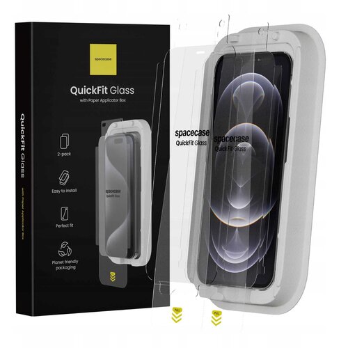 Spacecase QUICKFIT KALJENO STEKLO ZA IPHONE 12 PRO MAX ZA&amp;Scaron;ČITNO 9H, (21968082) Slike