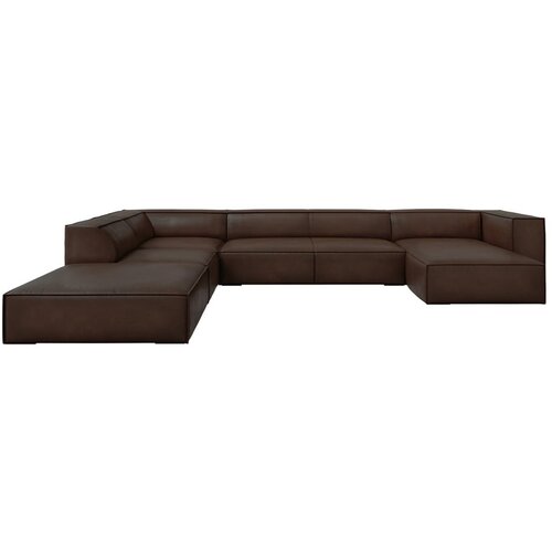 Windsor &amp;amp; Co Sofas Tamnosmeđa kožna kutna garnitura (lijevi kut) Madame - Slike